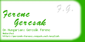 ferenc gercsak business card